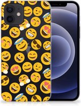 Backcover Soft Siliconen Hoesje iPhone 12 | 12 Pro (6.1") Telefoon Hoesje Super als Cadeautjes voor Meisjes Emoji