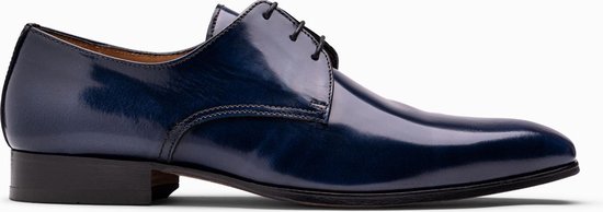 Paulo Bellini Lucca Heren Geklede Veterschoenen Blauw Lak