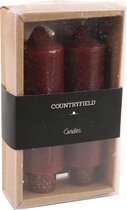 Set van 2 kaarsen Countryfield 12,5 cm | Aubergine