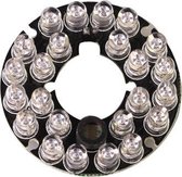 24 LED 5 mm infraroodlampkaart voor CCD-camera, IR-afstand: 20 m