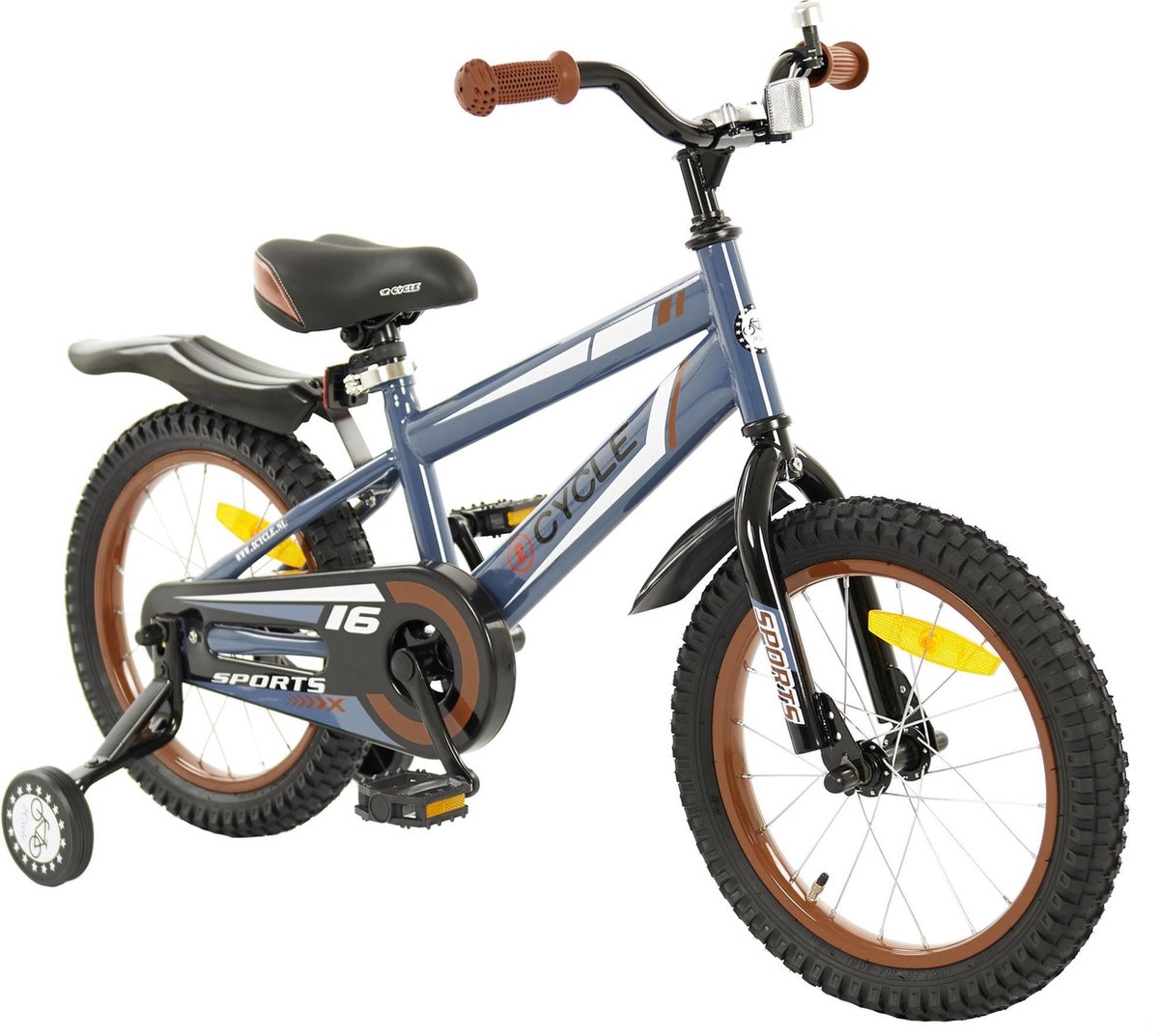 2Cycle Sports Kinderfiets - Jongens - 16 inch - Grijs