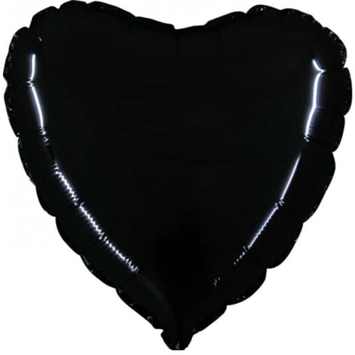 Folieballon Hart 18 Zwart