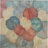 Fine Asianliving Echt Lotus Schilderij 120x120cm Duurzame Wall Art Vintage Multicolour