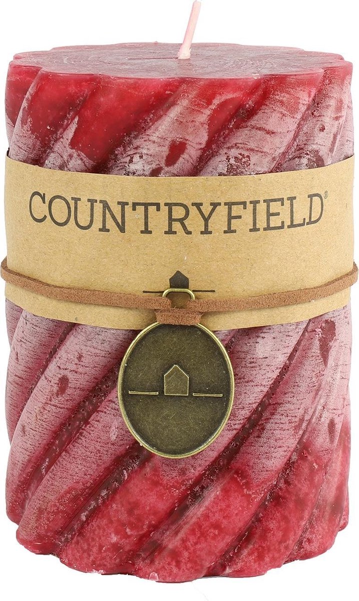 Countryfield Stompkaars met ribbel Rood Ø7 cm | Hoogte 15 cm