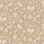 Cadeaupapier inpakpapier geschenkpapier rol Kerst Bronze 70 centimeter x 200 meter