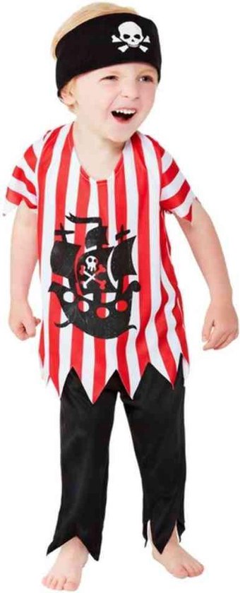 Smiffys Kinder Kostuum -Kids tm jaar- Toddler Jolly Pirate Multicolours