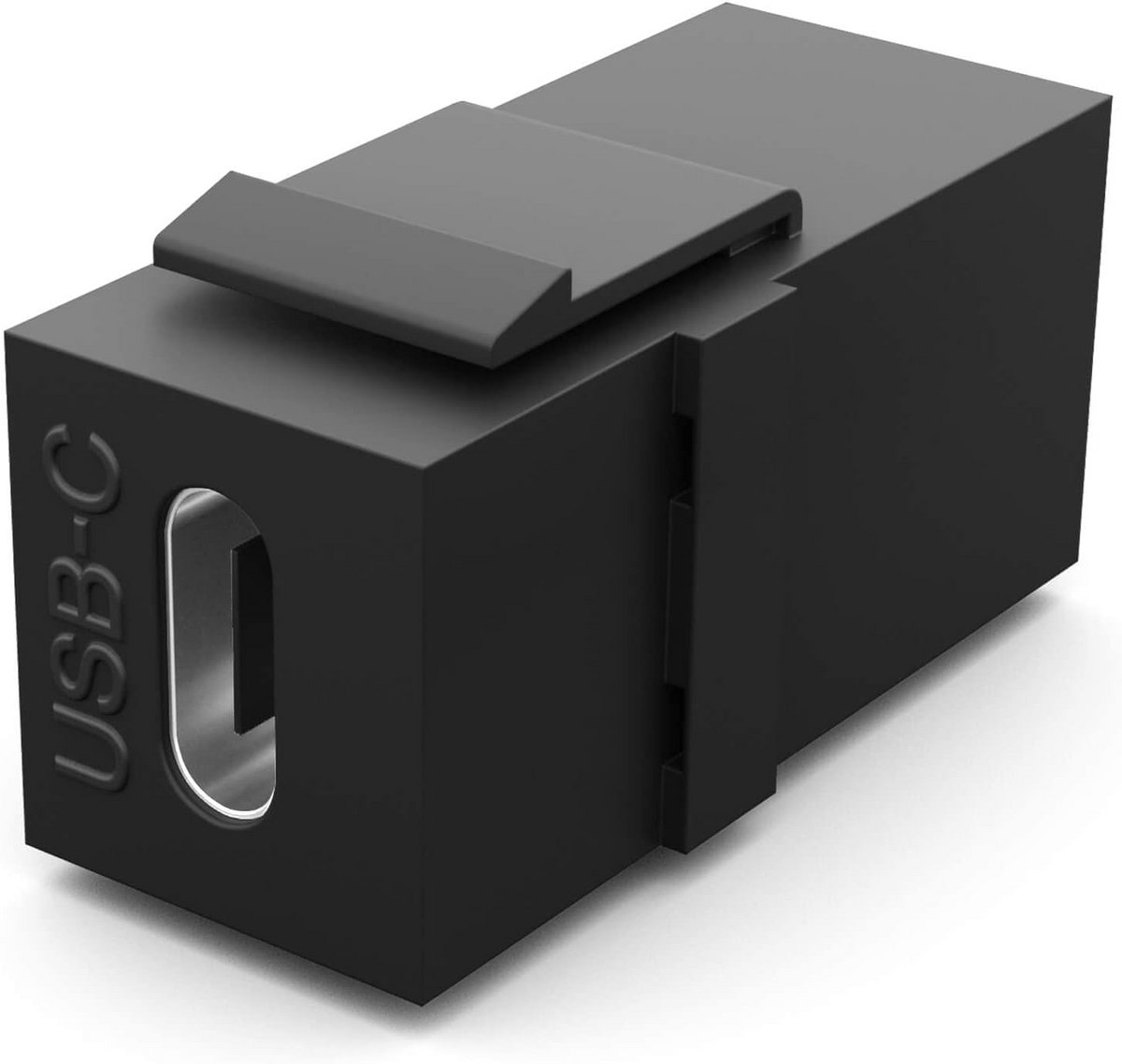 USB-C 3.2 Keystone Module Plug voor Patchpaneel en Netwerkverbinding, Zwart