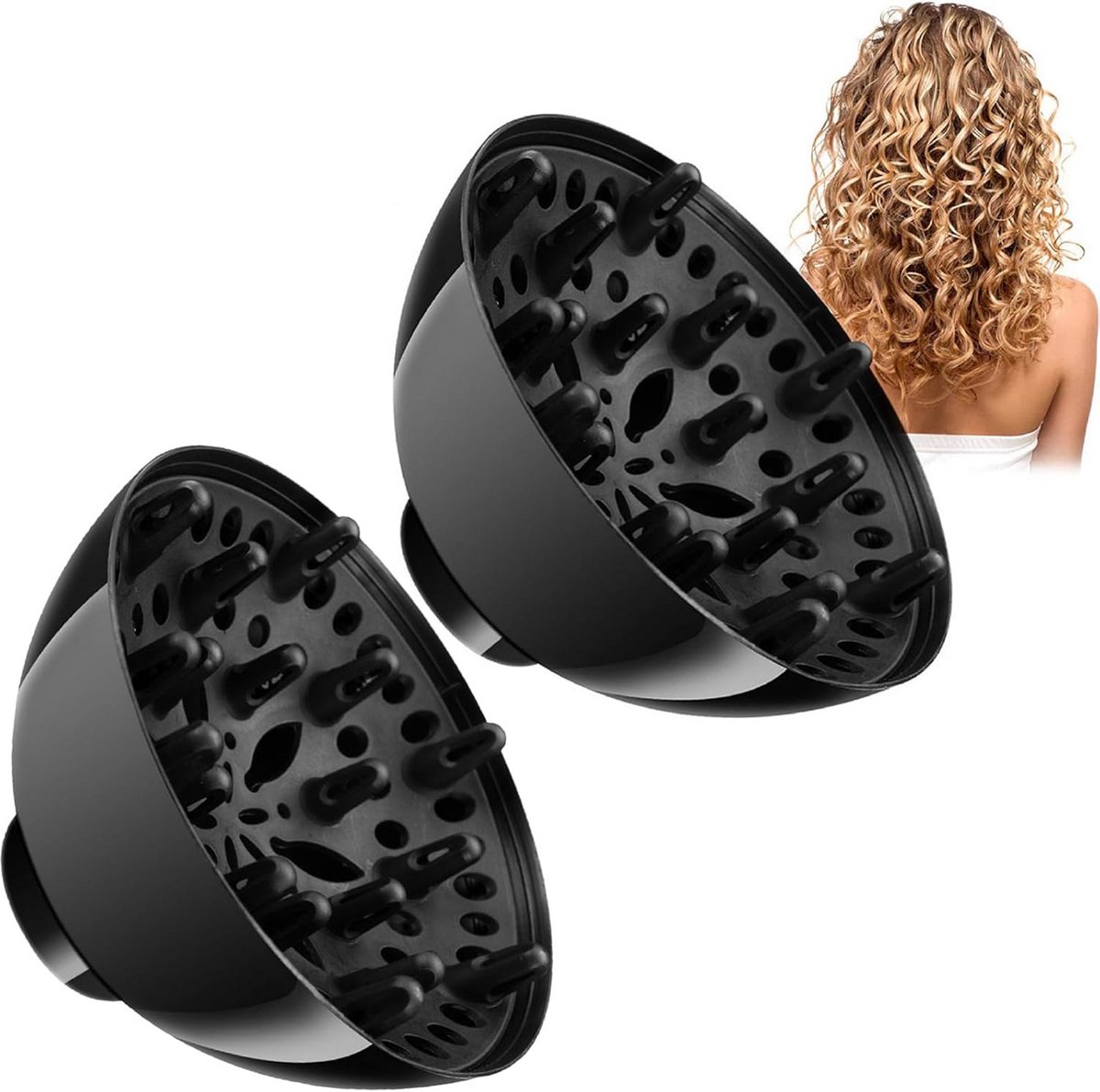 Universele Haardiffuser voor Krullen en Golvend Haar - Styling Opzetstuk