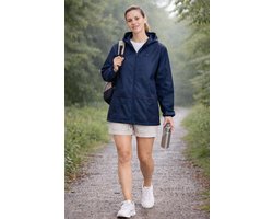 Rainy Days – Lichte Dames Navy Regenjas voor Zomerse Buien - Maat 4XL