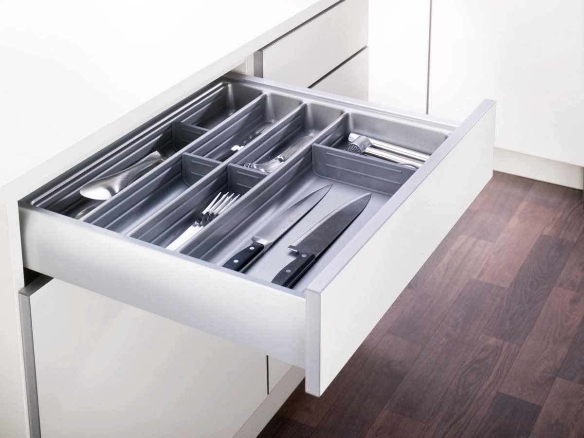 Bestekcassette 90 cm lade-indeling met variabele vakverdeling