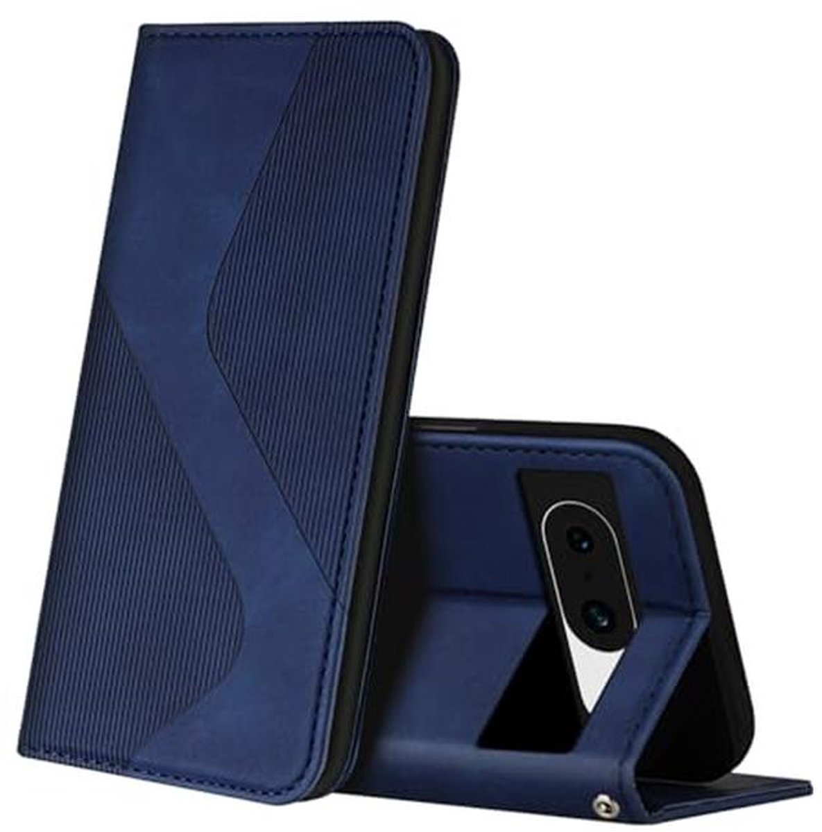 Telefooncases voor Google Pixel 8a - PU Kunstleer Flip Case met Kaartsleuven en Stand