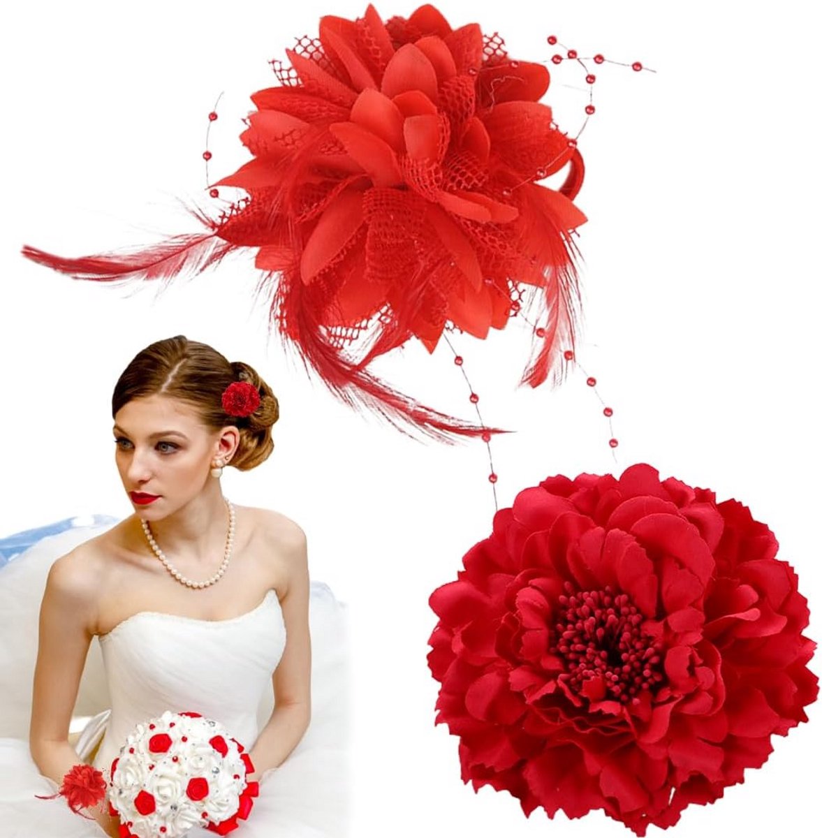 Haarbloemen voor dames - Hawaïaanse accessoires voor bruiloften en feesten