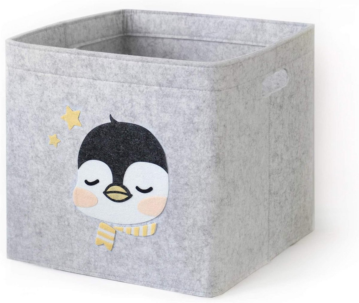 Opbergbox Kind Dieren Pinguïn Thema - Grote Vilt Speelgoedmand 33x33x30 cm