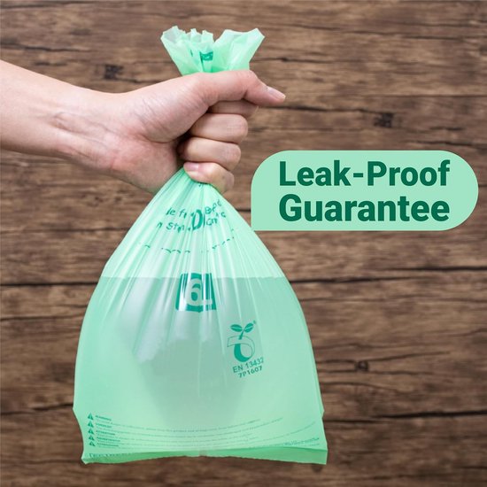 6L Composteerbare GFT Afvalzakken 120 Stuks - Sterk en Biologisch Afbreekbaar — afbeelding 5