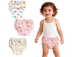 Baby trainingsbroekjes - 3 stuks - L - 10~17,5 kg - Leeftijd 1-3 - Taille 23 cm - Heupen 25 cm - Kruis breedte 12 cm Lengte 25 cm - Meerlaagse gaas luierzak trainingsbroekjes - Stoffen luiers voor jongens en meisjes - Ademende luiers - Wasbaar
