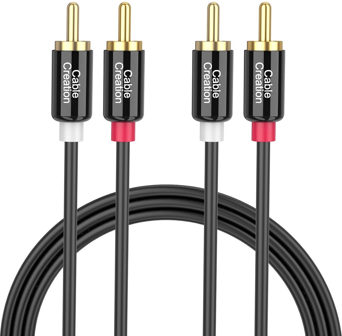 3M RCA Kabel Mannelijk naar Mannelijk - Stereo Hi-Fi Audio Lead voor TV, Soundbar, Versterker, en Home Theater