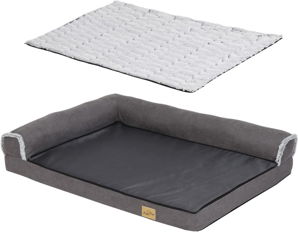 Orthopedische hondenbed voor grote honden - 2-in-1 seizoenswisselhoes, afneembaar en wasbaar