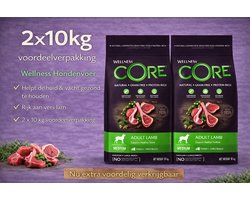 Wellness CORE dry Hond adult lam 20KG - Hondenvoer - 2 x 10kg