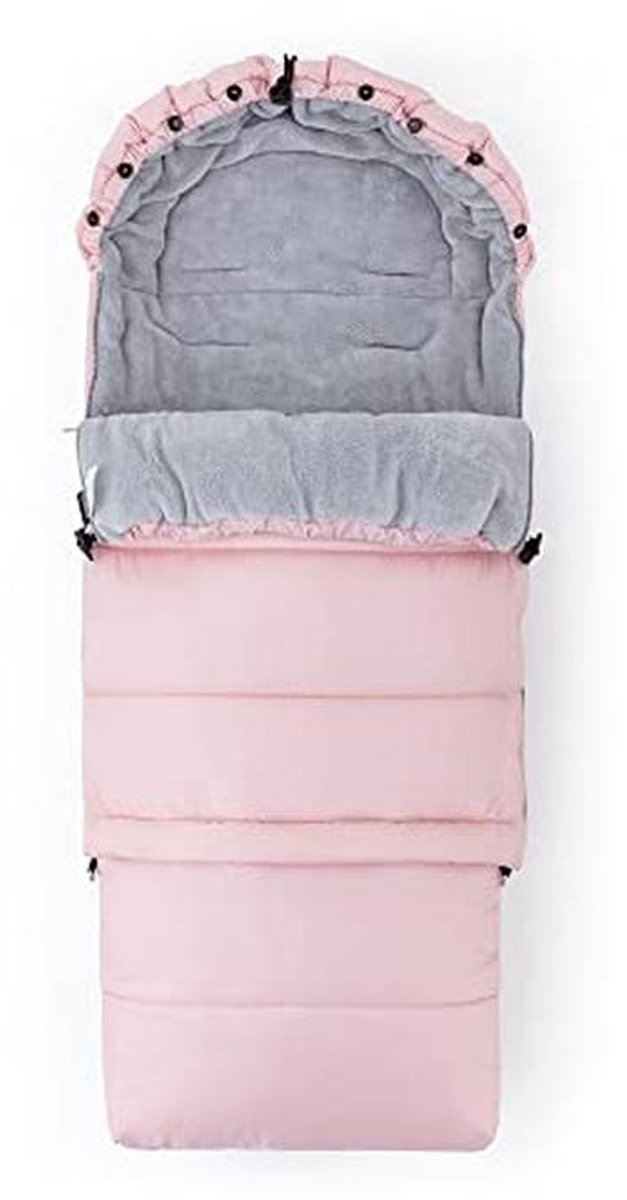 Kinderwagen voetenzak - Winterzak autostoel - Baby warm houden - 3-in-1 ontwerp - 110 cm lang - Roze — afbeelding 4