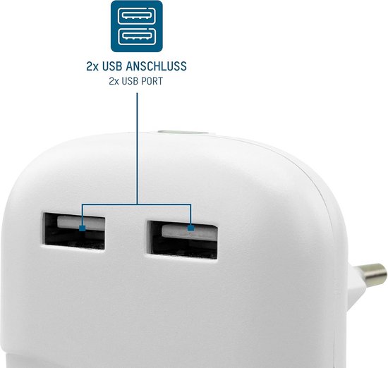 LED Nachtlampje met USB Oplader en Schemeringssensor van Merkloos — afbeelding 4