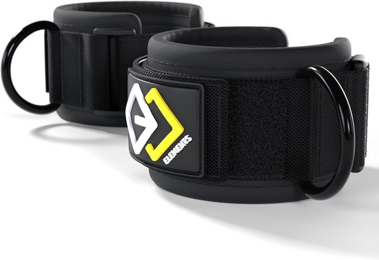 Verstelbare Enkelriemen Voor Sportschool - Set Van 2 - Met D-ringen & Klittenband - Geschikt Voor Kabelmachines & Beenworkouts