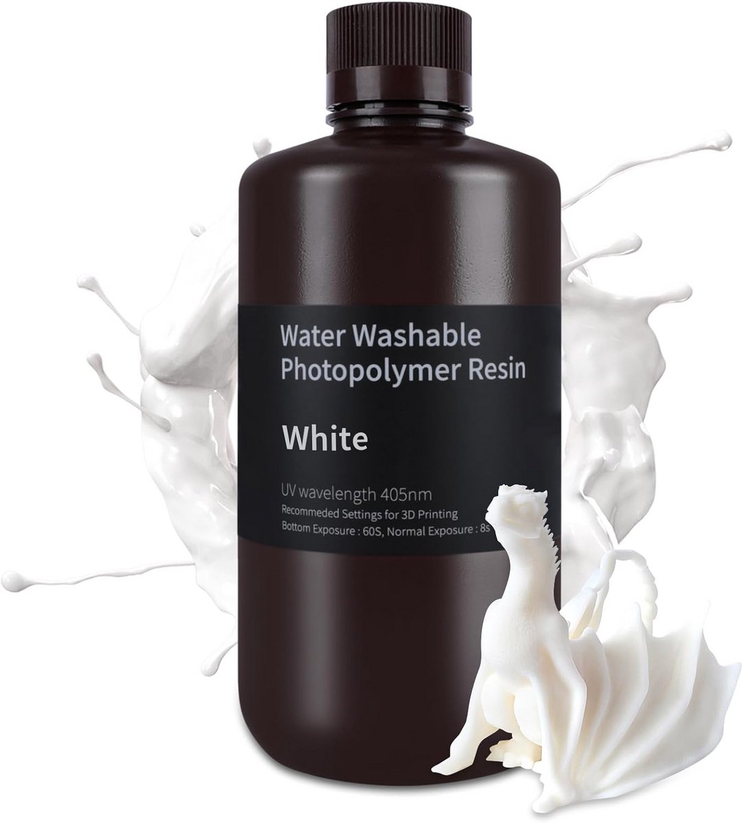 Waterwasbare UV 3D Printerhars Wit 1000G voor LCD/DLP, Snel Uithardend