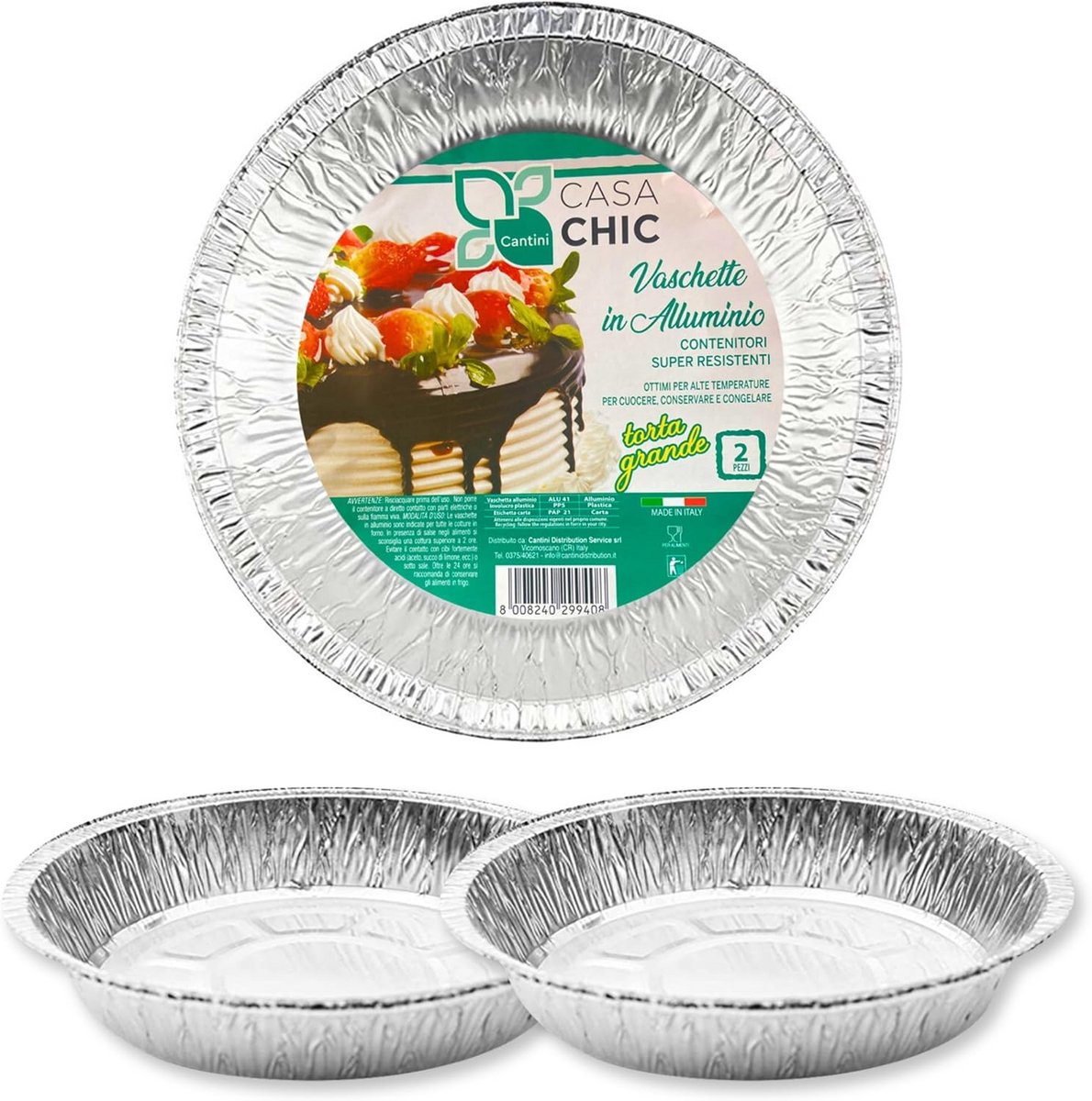 2x Ronde Aluminium Taartvormen Ø25 cm - Sterk & Herbruikbaar - Perfect voor Bakken, Oven & Vriezer