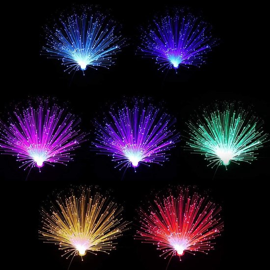 Sfeervolle LED Glasvezel Lamp met 7 Kleuren - Nachtlampje voor Huisdecoratie — afbeelding 4