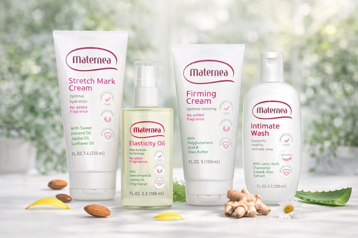 Het mooiste cadeau is preventieve zorg: De complete 4-delige Maternea Zwangerschap set