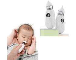 Baby Neusreiniger - Baby Neusreiniger Elektrisch - Neusdouche Elektrisch - Neusreiniger - Snoetenpoetser- Grote Batterij | neus rietjes | geschikt zijn voor de vervoerders, ergonomisch ontwerp met 2 van de nasale shit met siliconen kop - wit