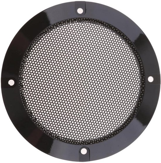 Speaker Grill Rooster – 3 Inch (95 Mm) – Zwart – ABS Frame + Koudgewalst Stalen Gaas – Beschermt Subwoofer – DIY Luidsprekerprojecten – Incl. Schroefgaten