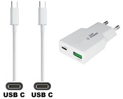 OneOne 36W snellader met 2 poorten + 1,5m sterke USB C naar C kabel. PD PPS lader. GAN oplader adapter past op Google Pixel 7, 7a, 7 Pro, Pixel 8, 8a, 8 Pro, Pixel 9, 9a, 9 Fold, 9 Pro, 9 Pro XL, Pixel 10, 10 Pro, 10 Pro XL, 10 Pro Fold