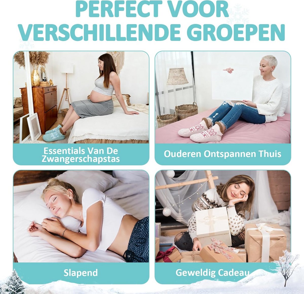 Warme Huissokken Dames met Antislip & Zachte Voering - Comfortabele Winter Sokken voor Binnen — cadeau in Mode & Accessoires - foto 7