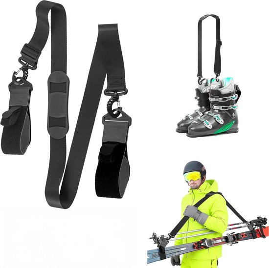 Lot De 6 Sanglers De Fixation Pour Skis - Sangles Réglables En Nylon, Rembourrées, Pour Sécurité En Station