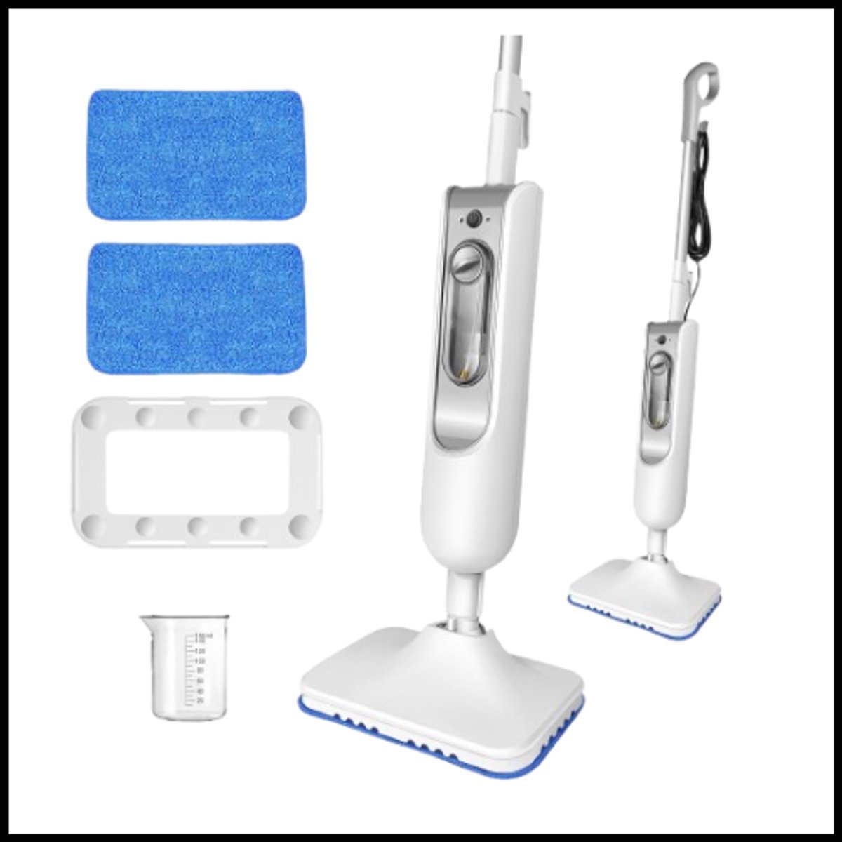 12-in-1 Elektrische Stoommop - 120° Draaibare Kop - 5000W Vloerreiniger met 400ml Watertank - Handstoomfunctie