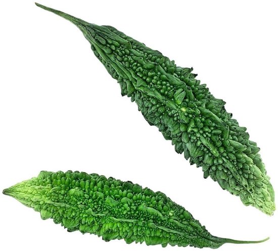 Karela Bitter Gourd 1kg – Verse Bittere Komkommer / Bitter Melon Groente – Ideaal voor Curry’s, Roerbak & Ayurvedische Gerechten Vegan & Vegetarisch | Authentieke Indiase & Aziatische Keuken Met Kajal Sticker