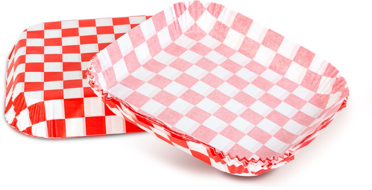 Airfryer Bakpapier Vierkant Geruit – Voor Olievrij Koken – Anti Aanbak Parchment Papier – 23 X 23 Cm – 50 Stuks – Hittebestendig Tot 220 °C – Geschikt Voor Airfryer Oven En Magnetron – Wegwerp Gebruik [BW1030B]