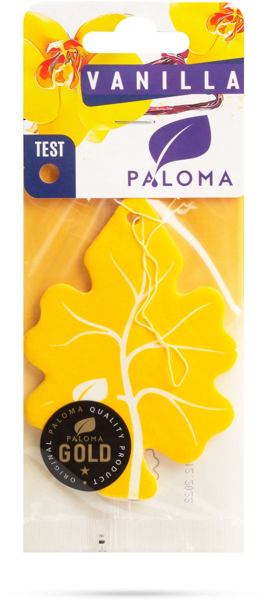 Paloma Gold Vanilla Luchtverfrisser Auto – Hangend – Min. 2 Weken Geur – Auto & Interieur – 1 Stuk [P03488]