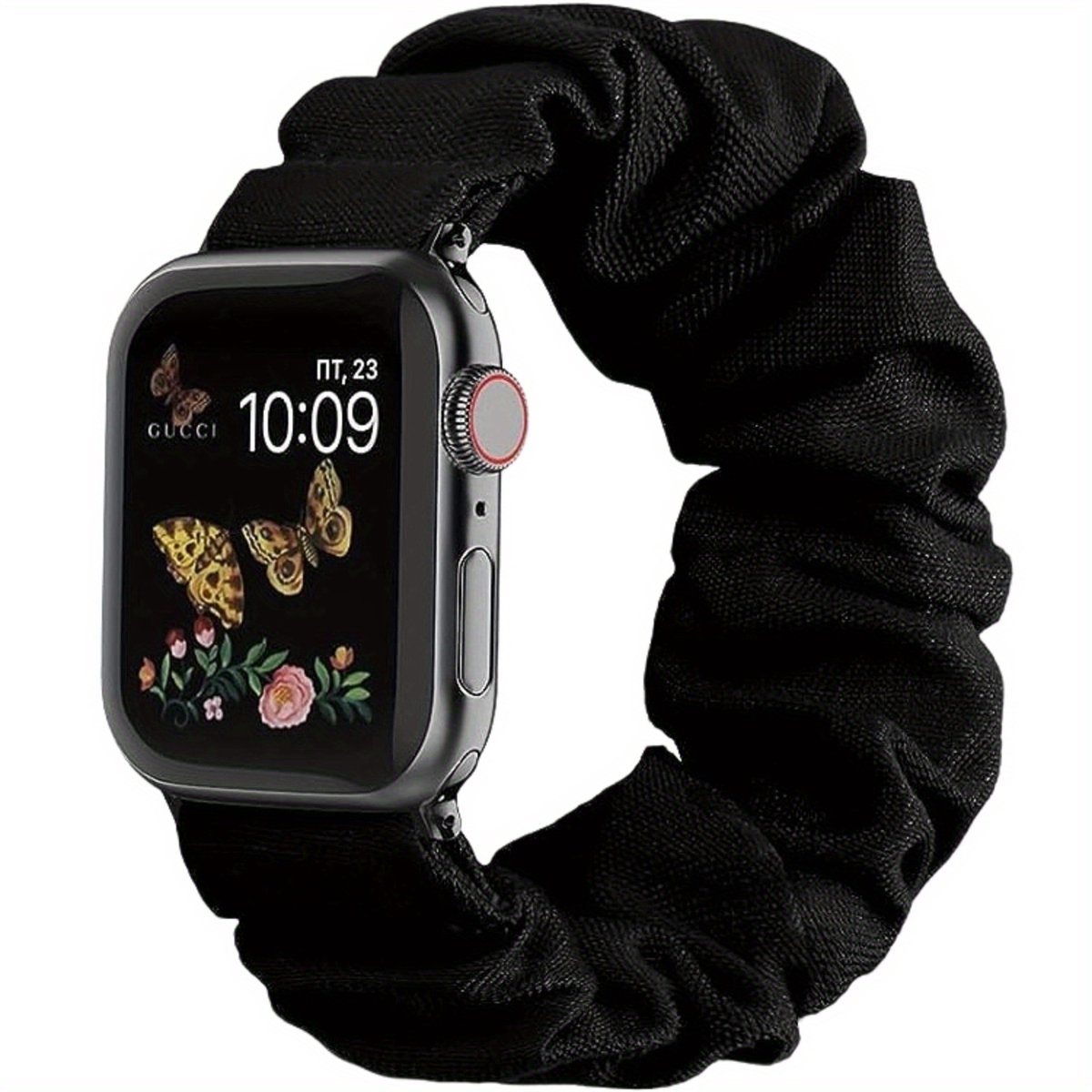 Haarband voor Apple Watch - Leuke, bedrukte, elastische band met enkele lus, compatibel met Series 8, 7, 6, 5, 4, 3, 2, 1 SE, verkrijgbaar in de maten 38 mm, 40 mm, 41 mm, 42 mm, 44 mm en 45 mm. De Apple Watch-band past op 42-44-45-49 mm.