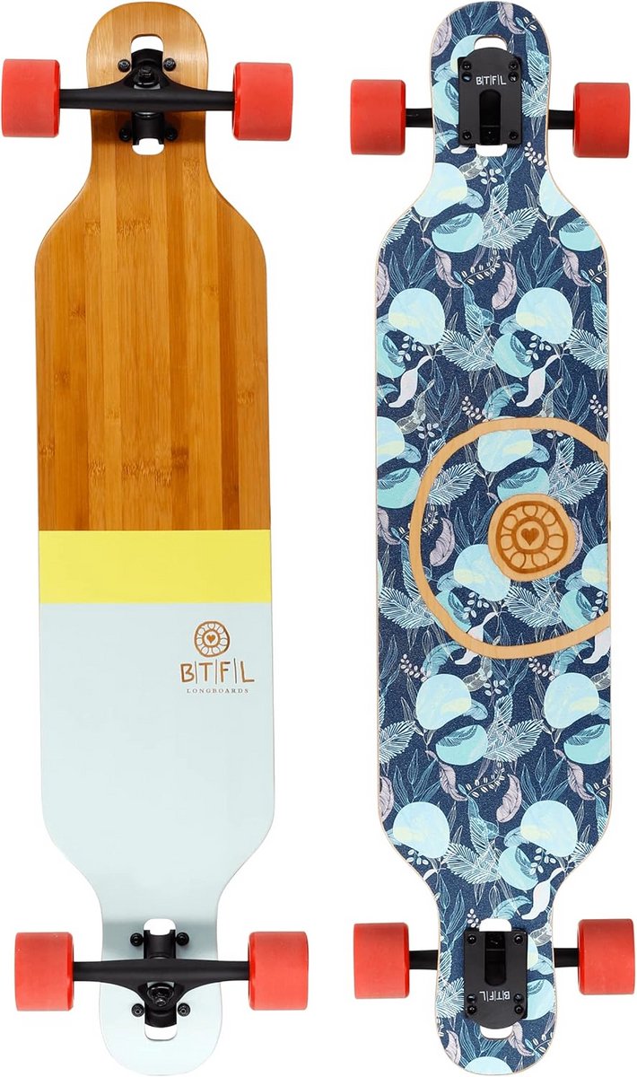 Drop-Through Longboard Malou - Compleet Skateboard met ABEC 9 Lagers voor Dames en Meisjes