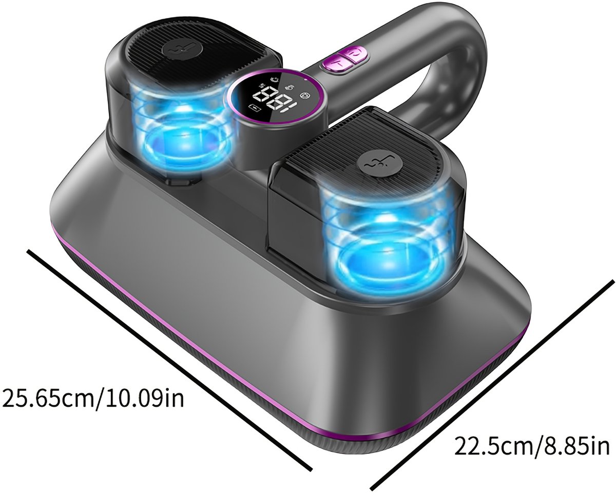 Draadloos Handstofzuiger met UV Sterilisator en Stofbak - afbeelding 2
