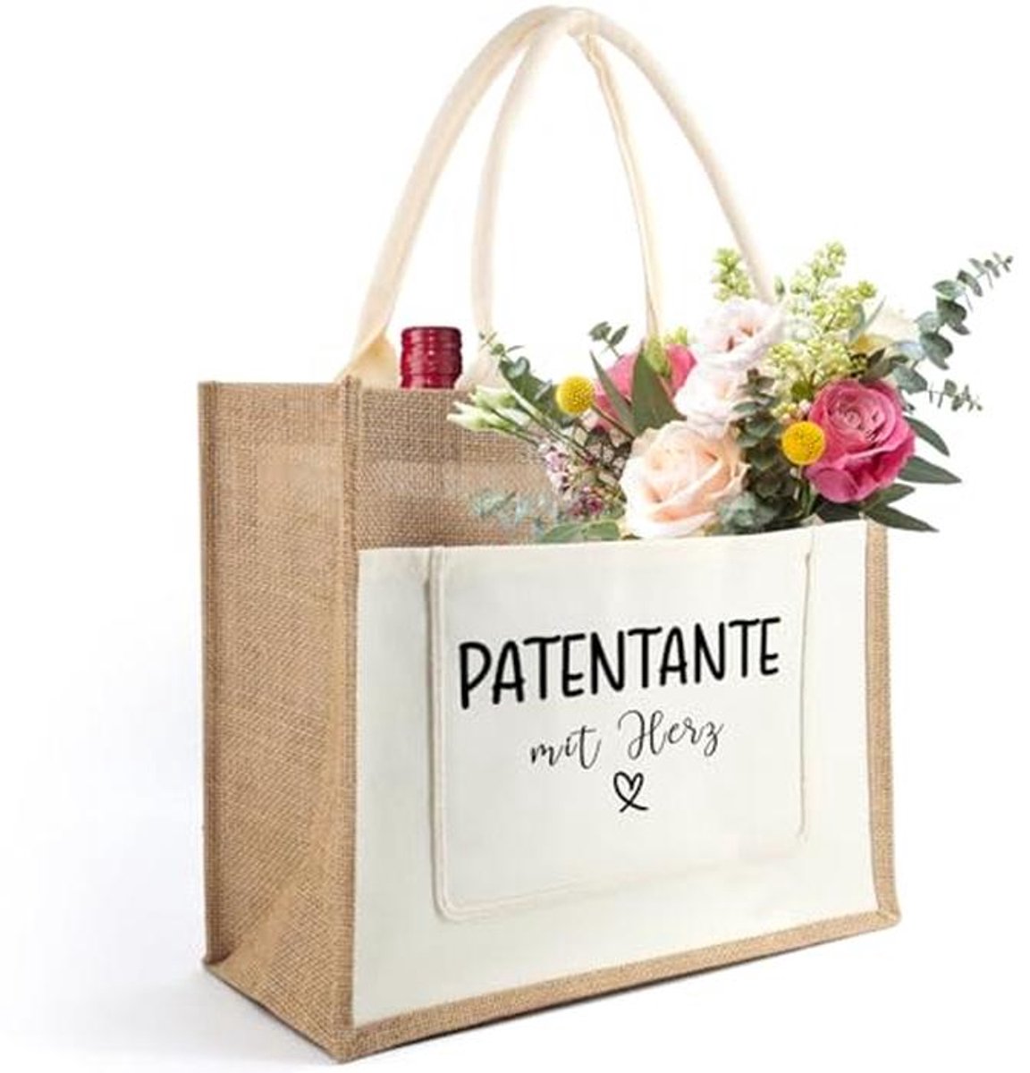 Duurzame Jute Boodschappentas voor Moeder - Perfect Cadeau voor Verjaardag en Moederdag