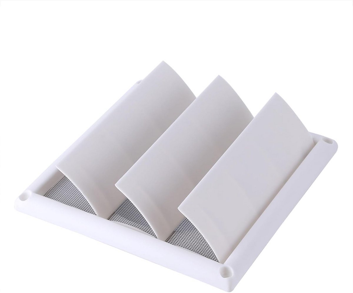 Ronde Ventilatie Rooster Wit Kunststof voor Binnen en Buiten - Luchtcirculatie Rooster 20x20 cm