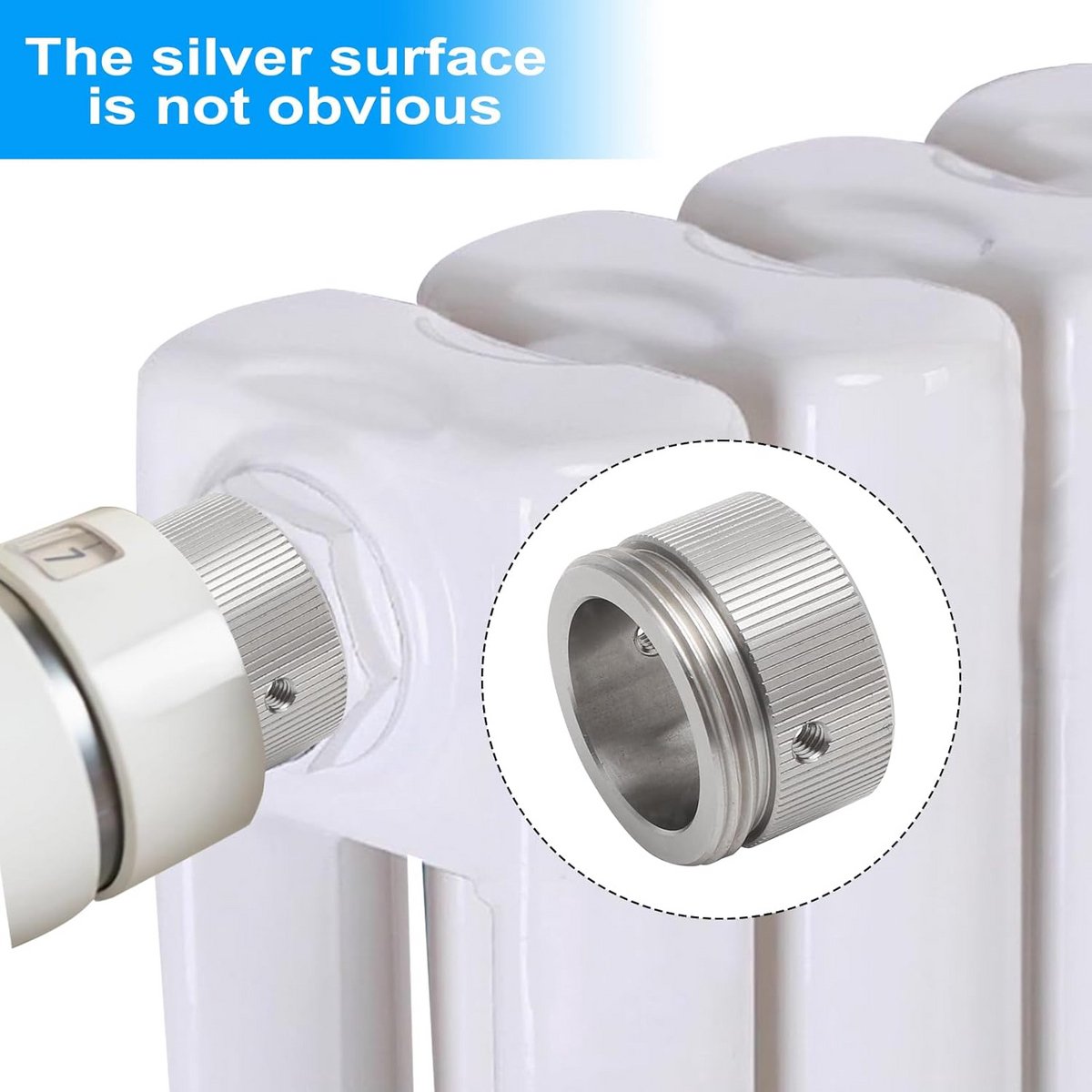 2x Radiatorthermostaat Adapter M30x1.5 Inbussleutel Set voor Ra Rav Ravl Radiatorventielen