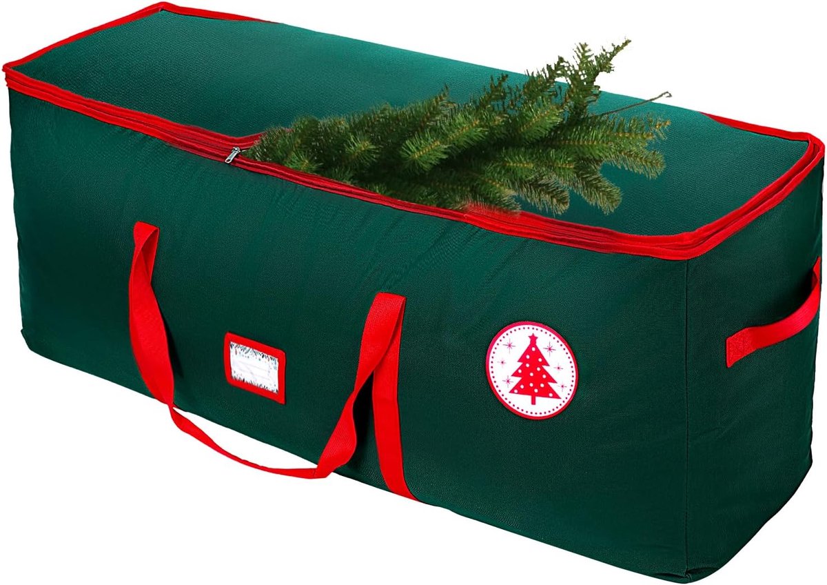ANMI® Grote kerstboom opbergtas tot 7.5 FT – voor kunstkerstboom – waterdichte en scheurbestendige kerstboomhoes – met dubbele rits – stevige handgrepen – en labelvak