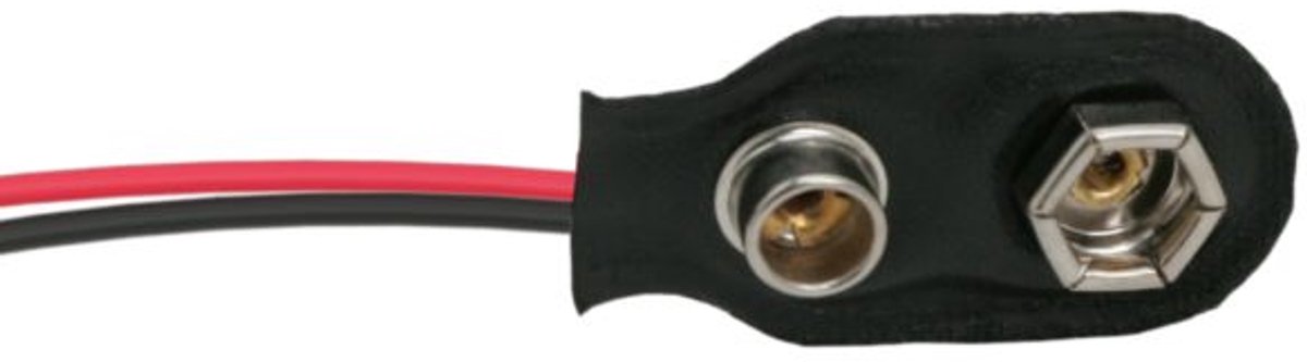 10x 9V Batterij Clip met Kabel – Batterij Snap Connector 110 mm – 9 Volt Aansluitklem voor Elektronica - 10 Stuks [05176]
