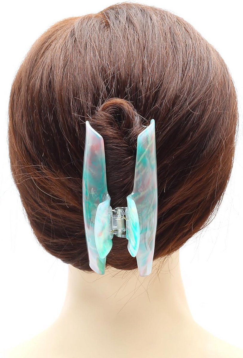 Grote Elegante Haarclip voor Dames | Stijlvolle Haarspeld Hoofdtooi (12 cm, Groen)