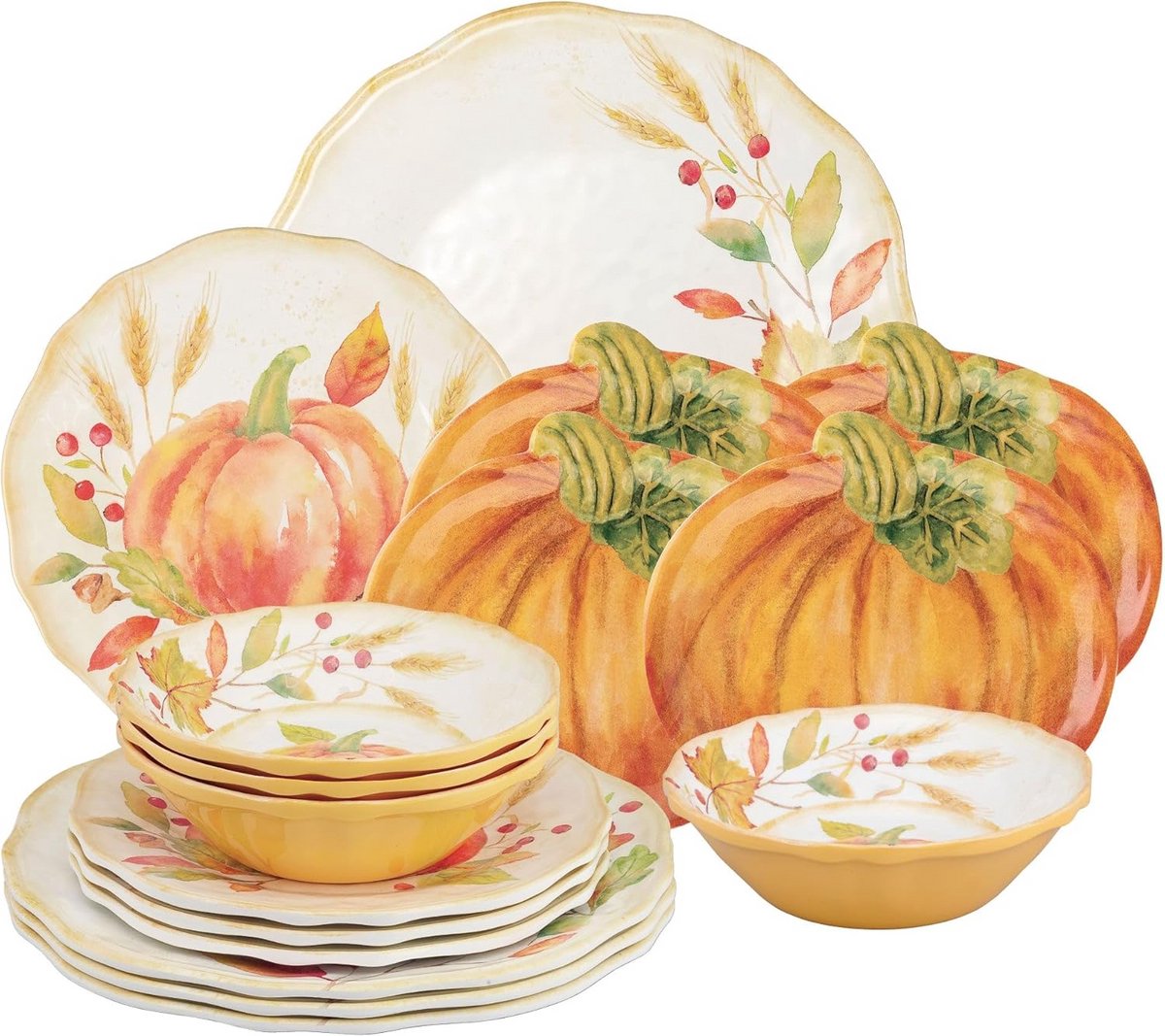 Lichtgewicht 16-delige Melamine Servies Set voor 4 Personen