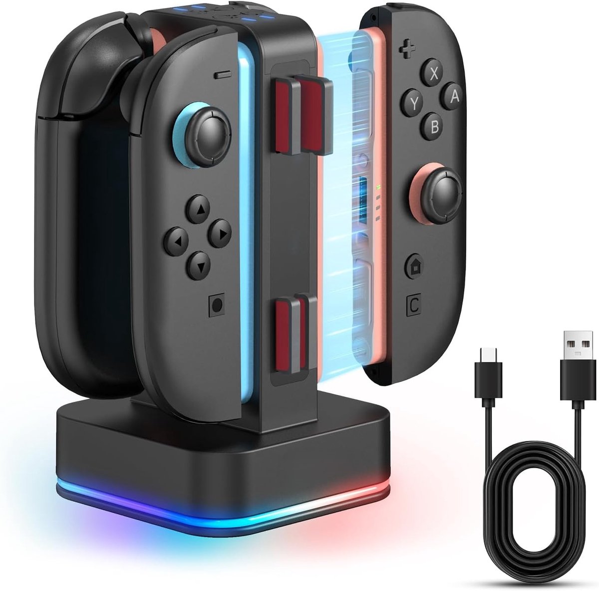 Zandarix Geschikt voor Nintendo Switch 2 - Oplaadstation - Vierkant