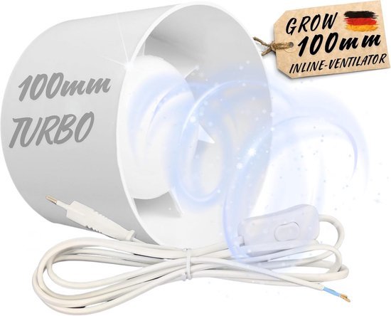 Buisventilator, 12 V, 6 W, krachtige inline-ventilator met 36 Buisventilator, 12 V, 6 W, krachtige inline-ventilator met 36